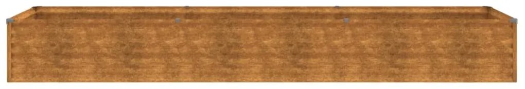 Canteiro elevado de jardim 291x50x36 cm aço corten