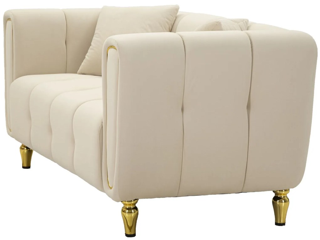SOFÁ ALMA CREME COM ALMOFADAS 155X81X71CM
