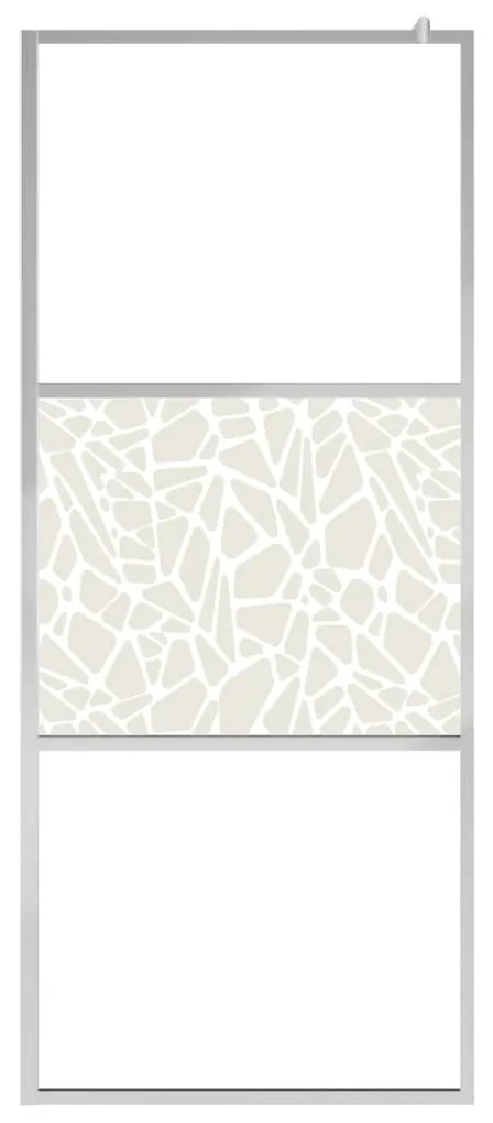 Divisória de chuveiro 80x195 cm vidro ESG design pedras