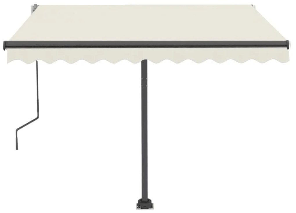Toldo retrátil manual independente 350x250 cm cor creme
