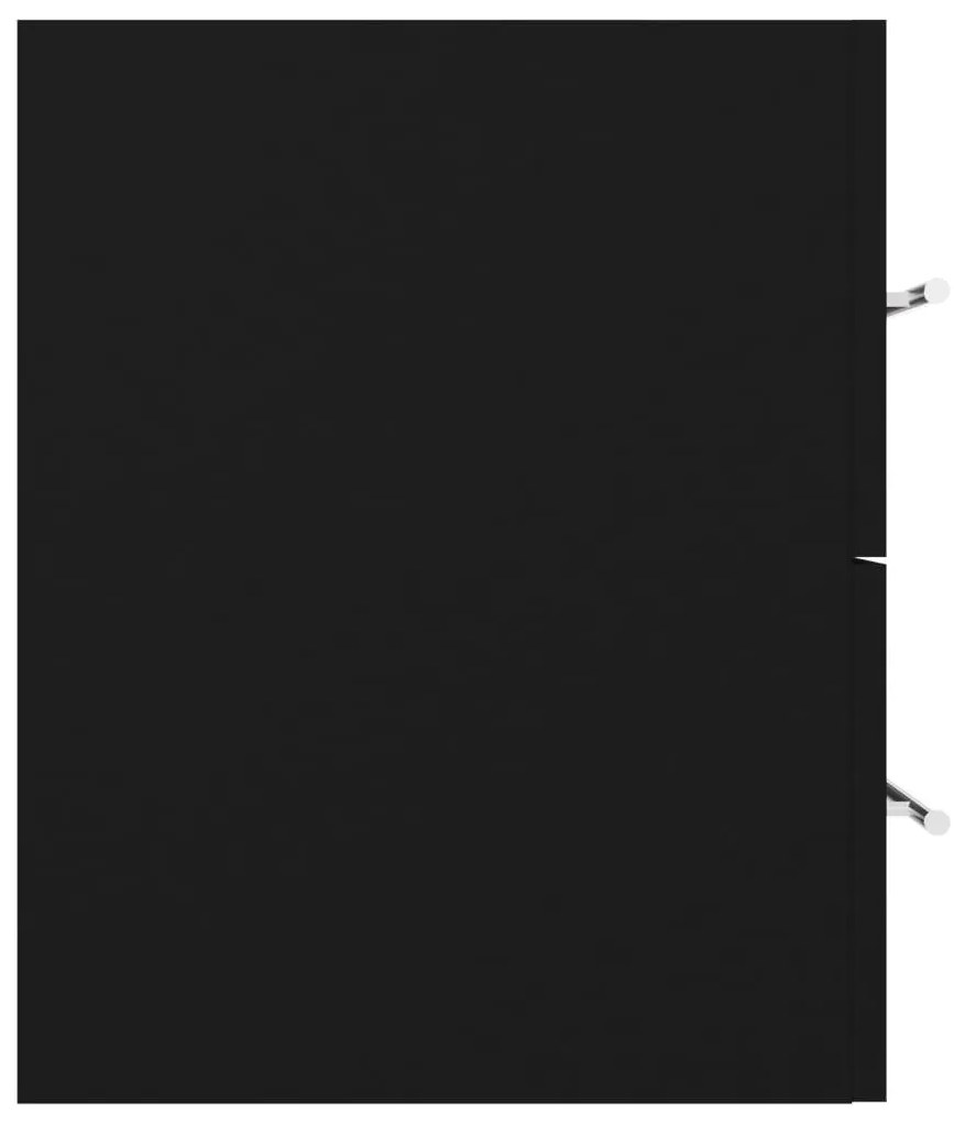 Armário lavatório 100x38,5x48 cm derivados de madeira preto