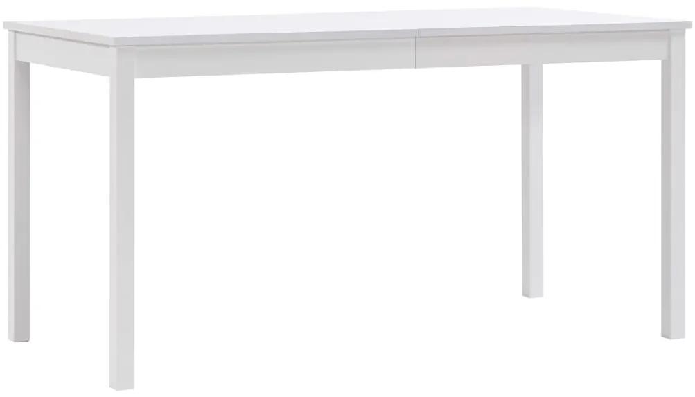 Mesa de jantar 140x70x73 cm madeira de pinho branco
