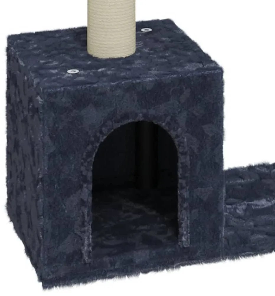 Árvore p/ gatos c/ postes arranhadores sisal 60 cm cinza-escuro