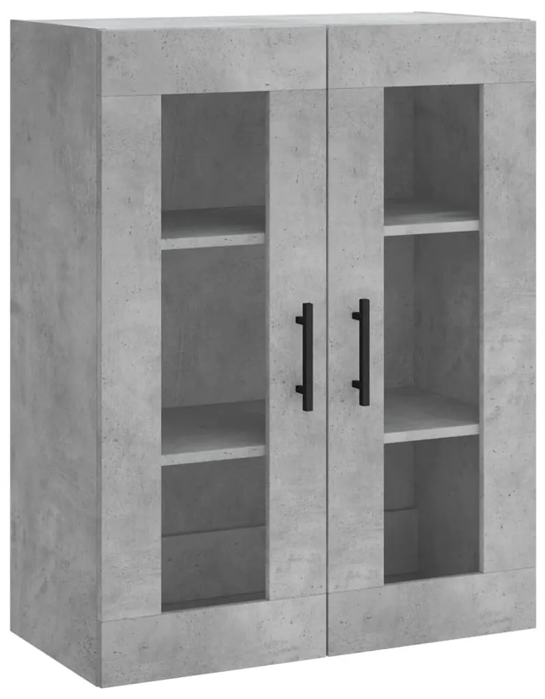 Móveis de parede 2 pcs derivados de madeira cinzento cimento