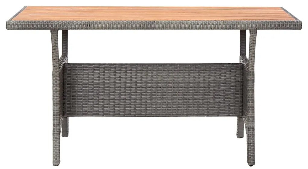 Mesa de jardim 120x70x66 cm madeira de acácia maciça cinzento