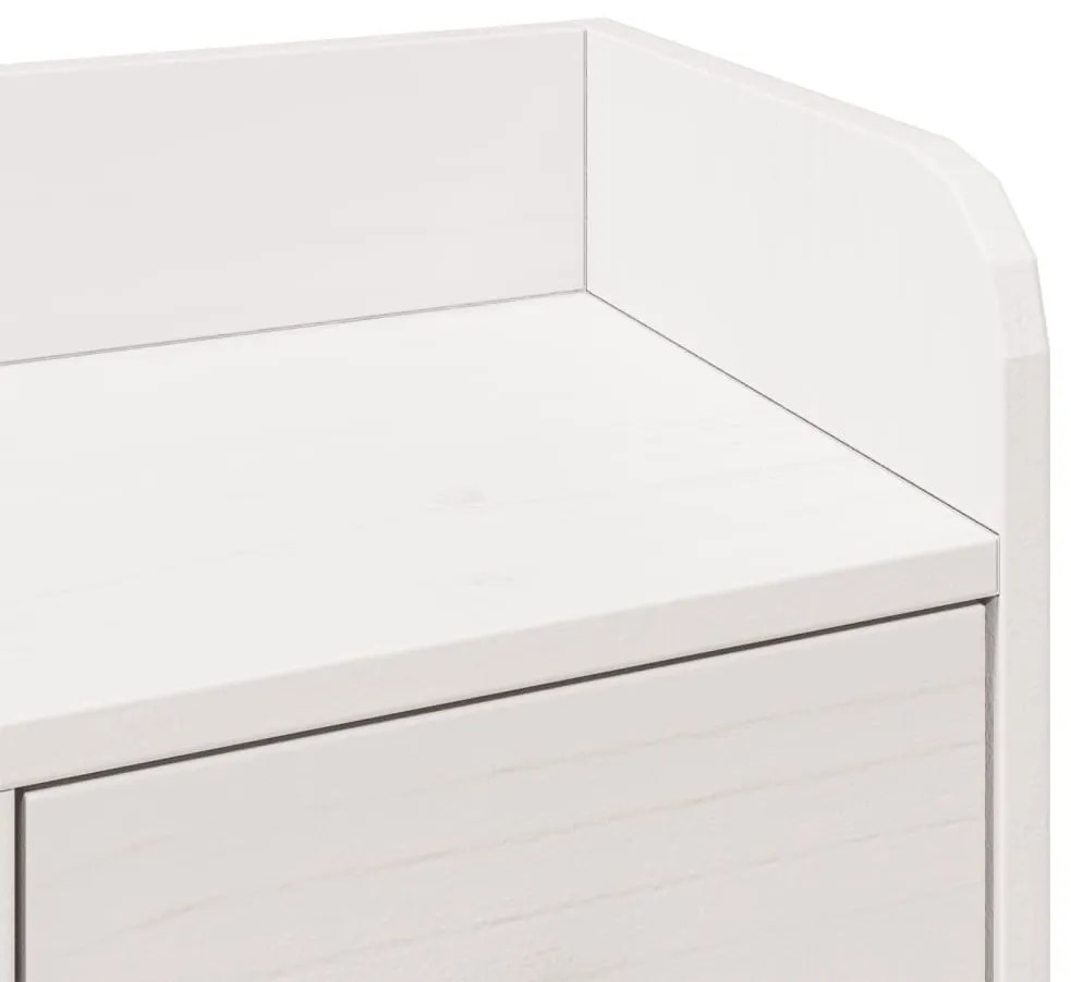 Cama com estante sem colchão 100x200 cm pinho maciço branco