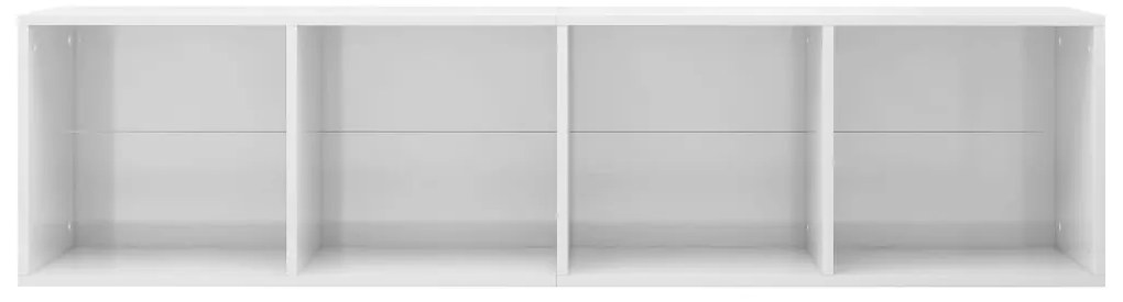 Estante/móvel de TV derivados de madeira branco brilhante