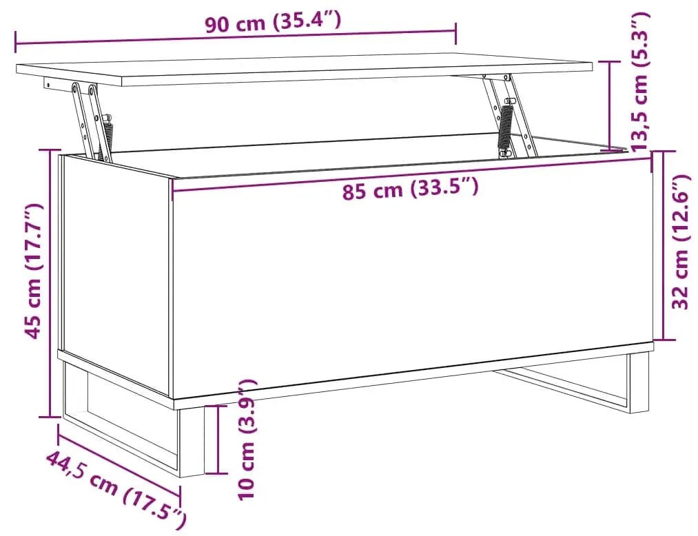 Mesa de centro 90x44,5x45 cm derivados de madeira preto