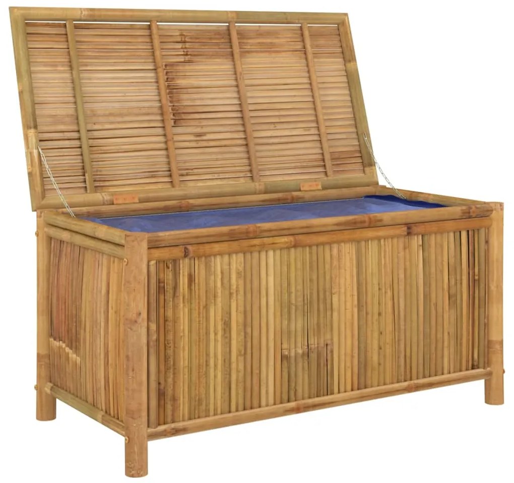 Caixa de arrumação para jardim 110x52x55 cm bambu