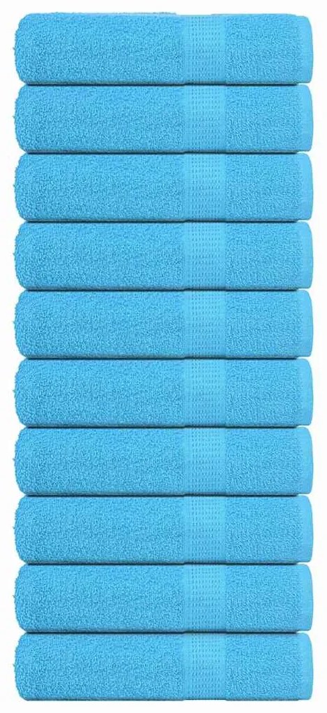 vidaXL Toalhas de banho 10 pcs 100x150cm 360 gsm 100% algodão turquesa