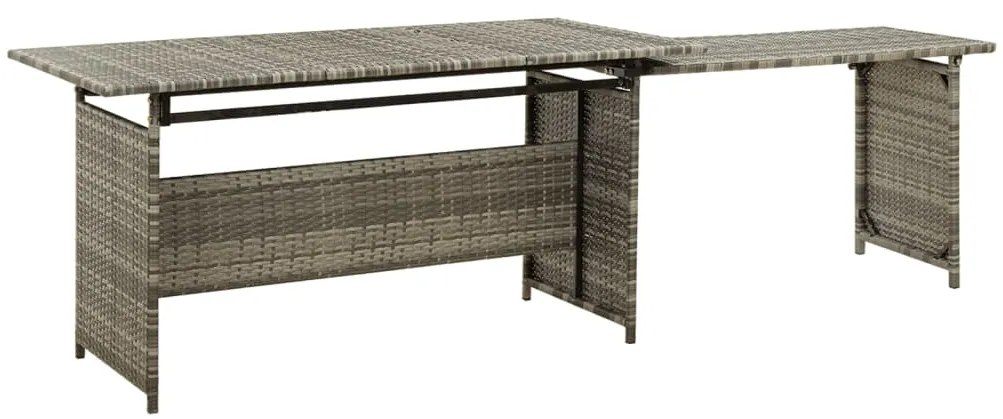 2 pcs conjunto lounge de jardim c/ almofadões vime PE cinzento