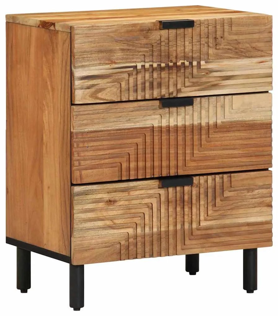 vidaXL Armário de Cabeceira com gaveta Castanho 50 x 33 x 62 cm