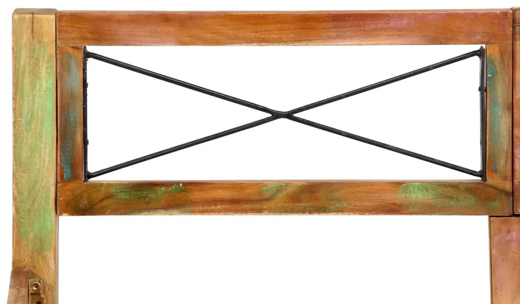 Estrutura de cama madeira recuperada maciça 140x200 cm