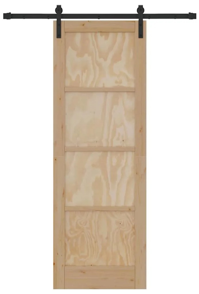 Porta Deslizante vidaXL com Conjunto de Hardware 73.5x211 cm Madeira S