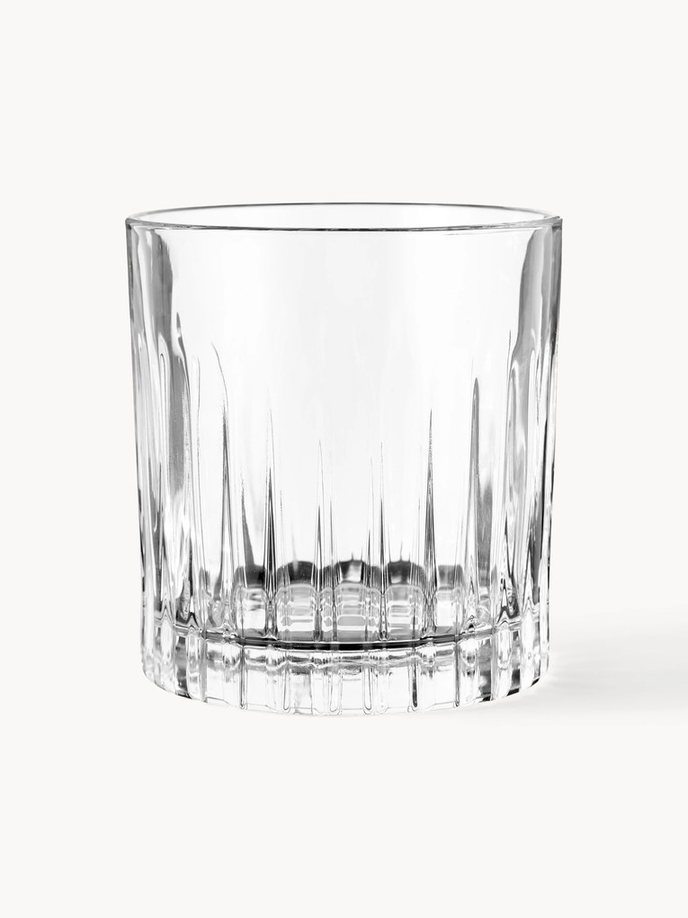 Crystal Glasses Timeless with Groove Relief, Set of 6