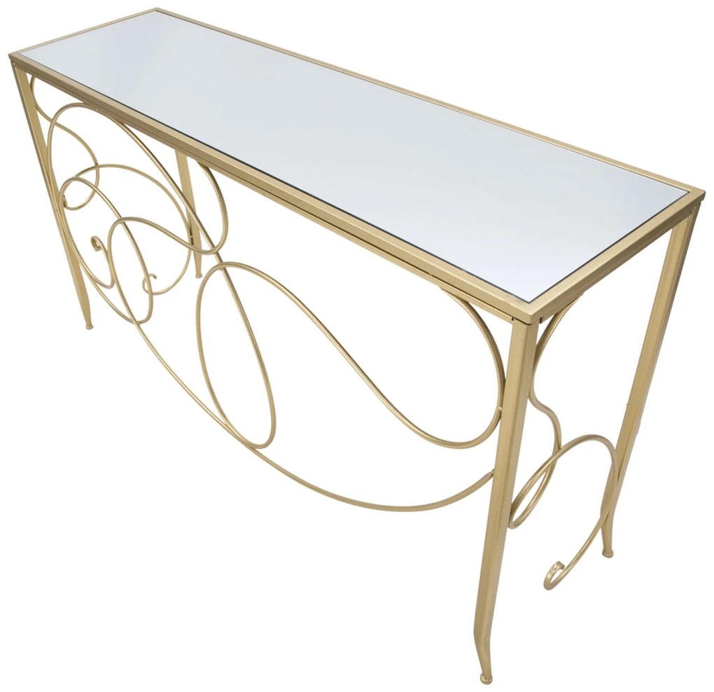 MESA CONSOLA 140X40X80 CM DOURADO