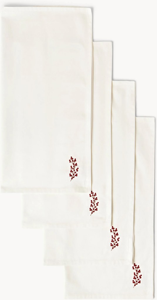 Guardanapos de Natal bordados Torry, conjunto de 4