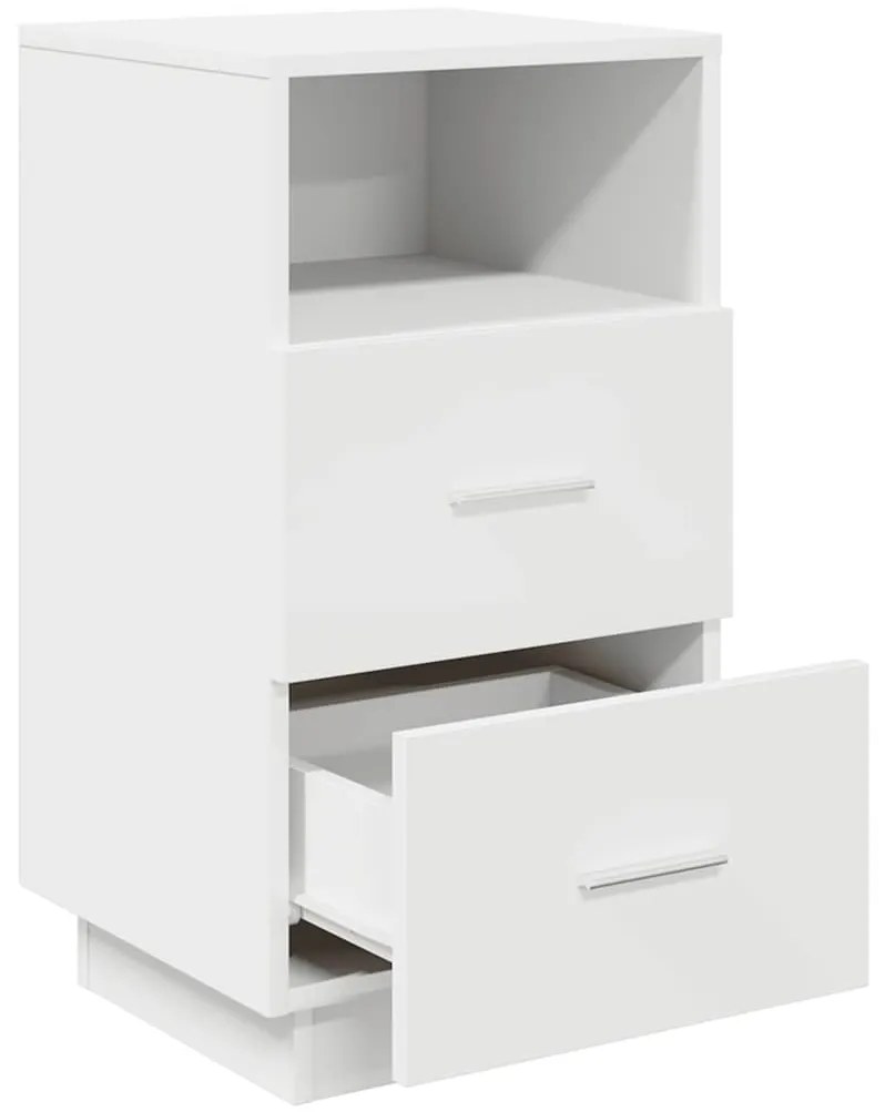Mesas de cabeceira 2 pcs com 2 gavetas 36x36x68 cm branco