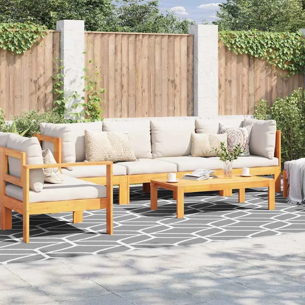 vidaXL Tapete para Outdoor ARAKIL Cinzento e branco 300 x 600 cm PP