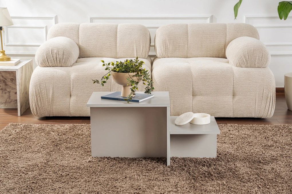 Mesa de Centro Harmony – Cinza – 80 cm x 40 cm x 40 cm