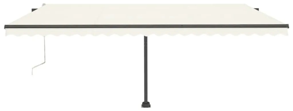 Toldo automático com LED e sensor de vento 500x300 cm cor creme
