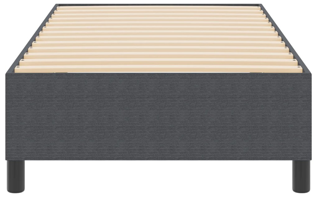 Cama Box Spring vidaXL Cinza Escuro 90x200 cm em Tecido Corduroy