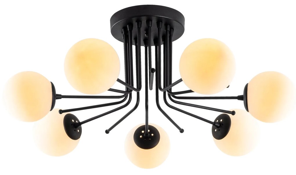 Candeeiro de Teto Daisy – Preto – Diâmetro 90 cm, Altura 35 cm
