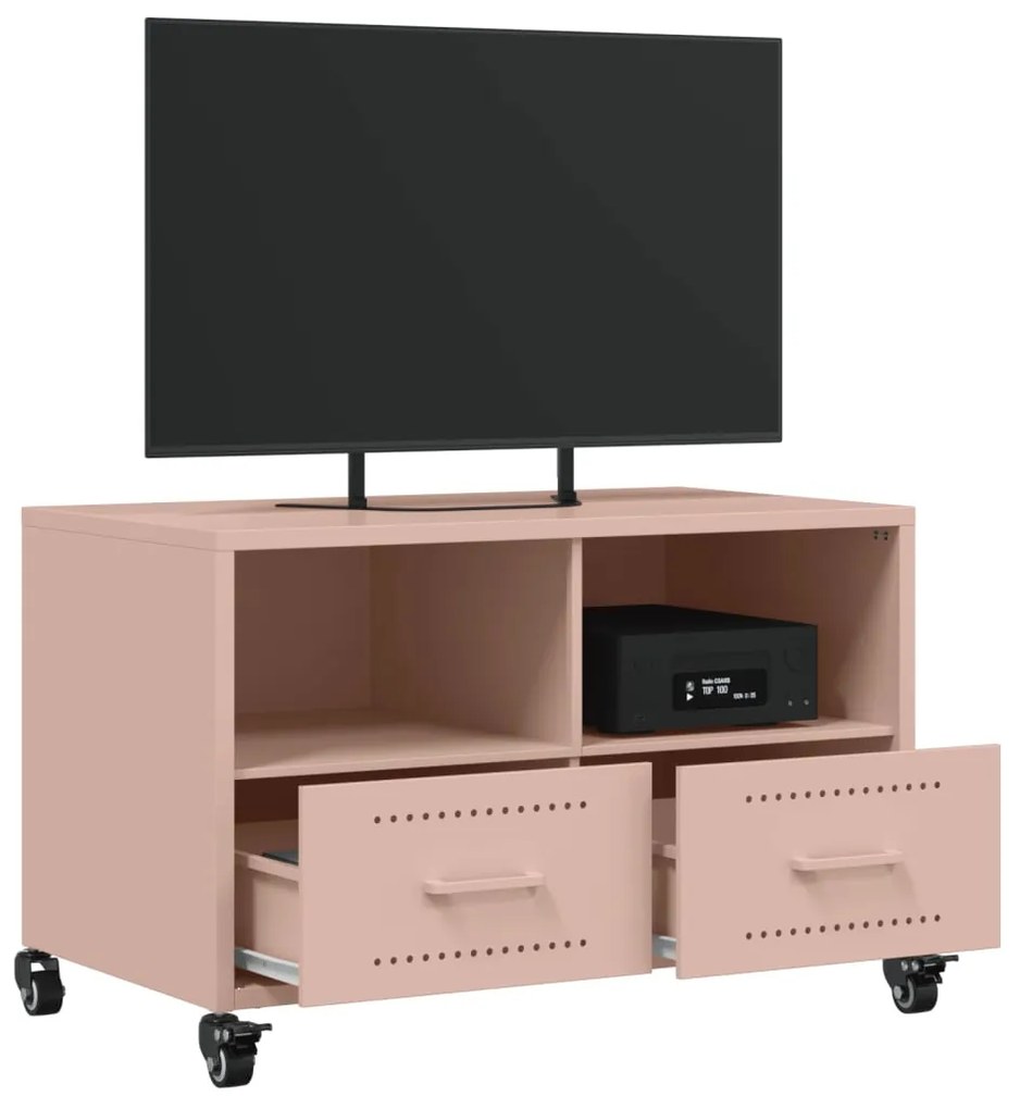 Móvel de TV 68x39x43,5 cm aço rosa