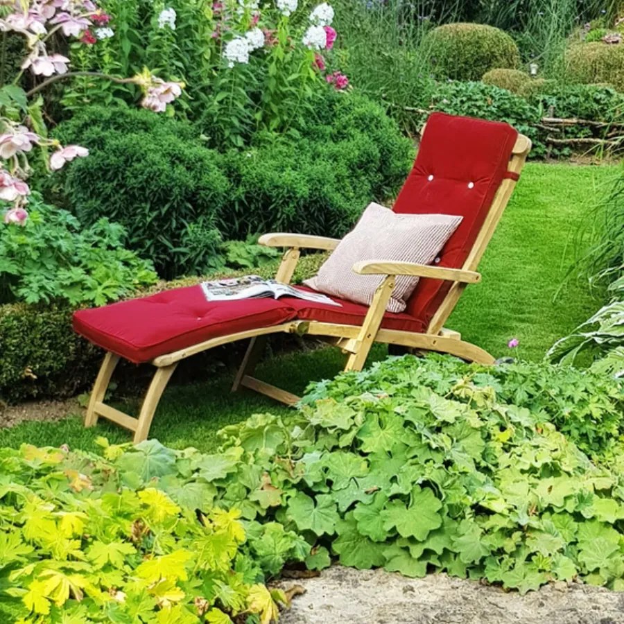 Almofada para espreguiçadeira (NÃO INCLUÍDA) Deckchair 184,5 x 43 x 5 cm Vermelho