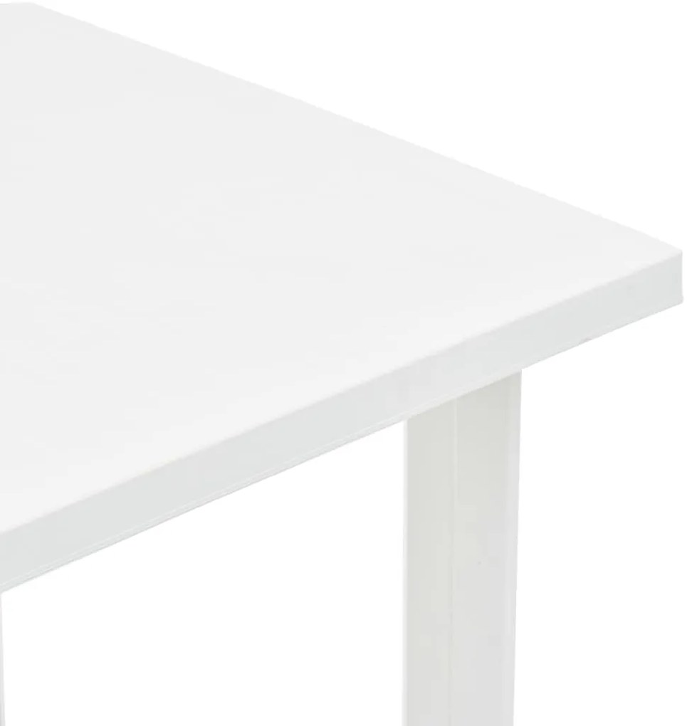 Mesa de jardim 80x75x72 cm plástico branco