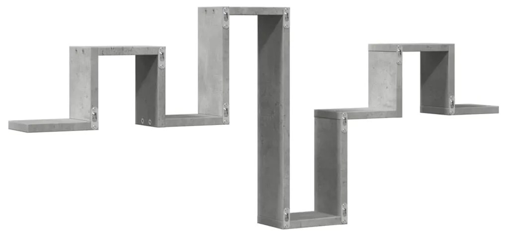 Estante de parede 104,5x10x43cm derivados madeira cinza cimento