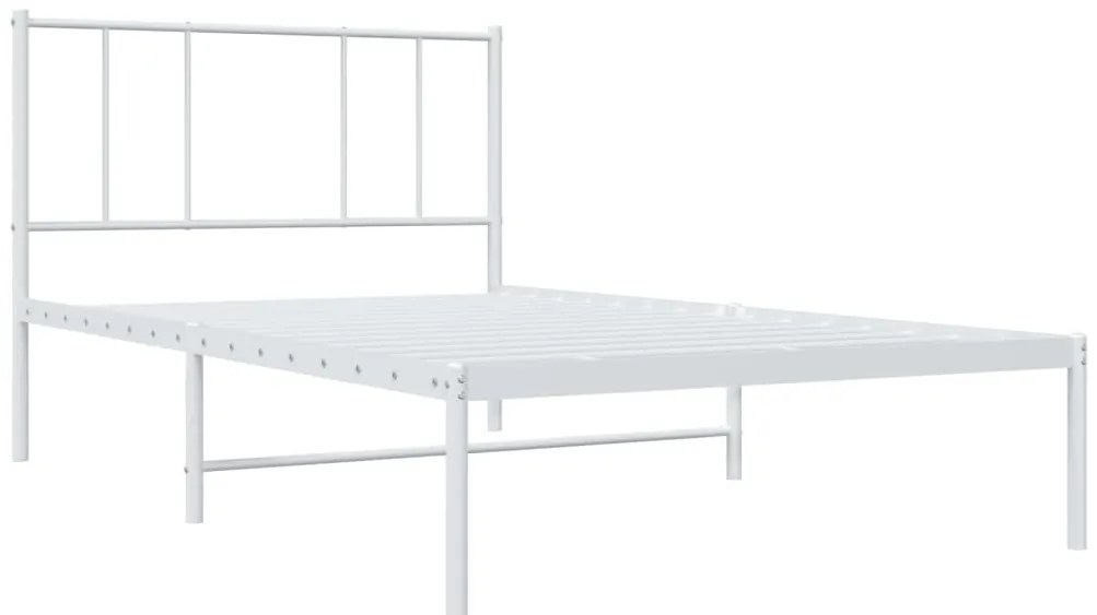 Estrutura de cama sem colchão com cabeceira 75x190 cm branco