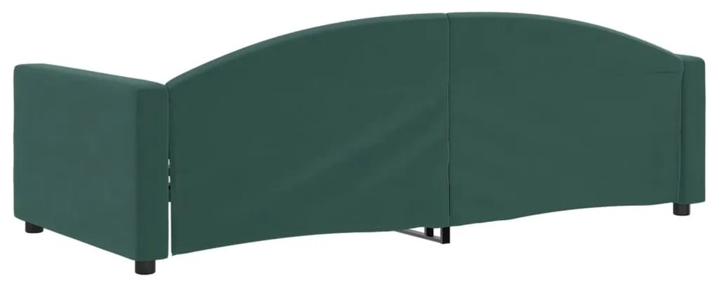 Sofá-cama 90x200 cm veludo verde-escuro