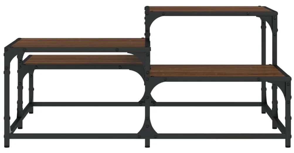 Mesa centro 87,5x87,5x40 cm derivados madeira carvalho castanho