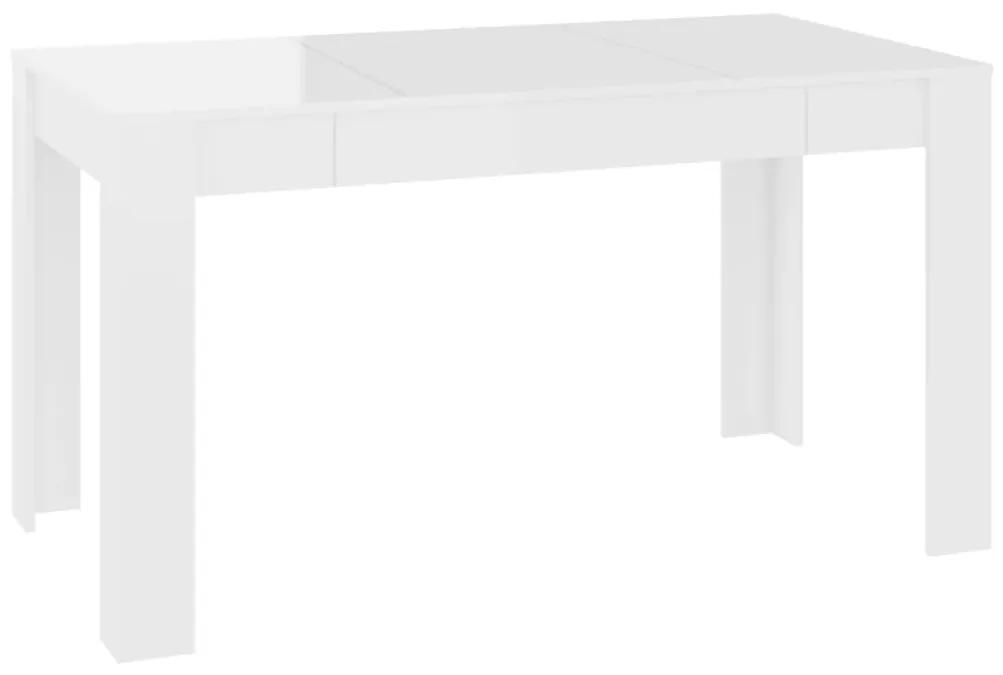 Mesa de Jantar Lunes de 140cm - Branco Brilhante - Design Moderno