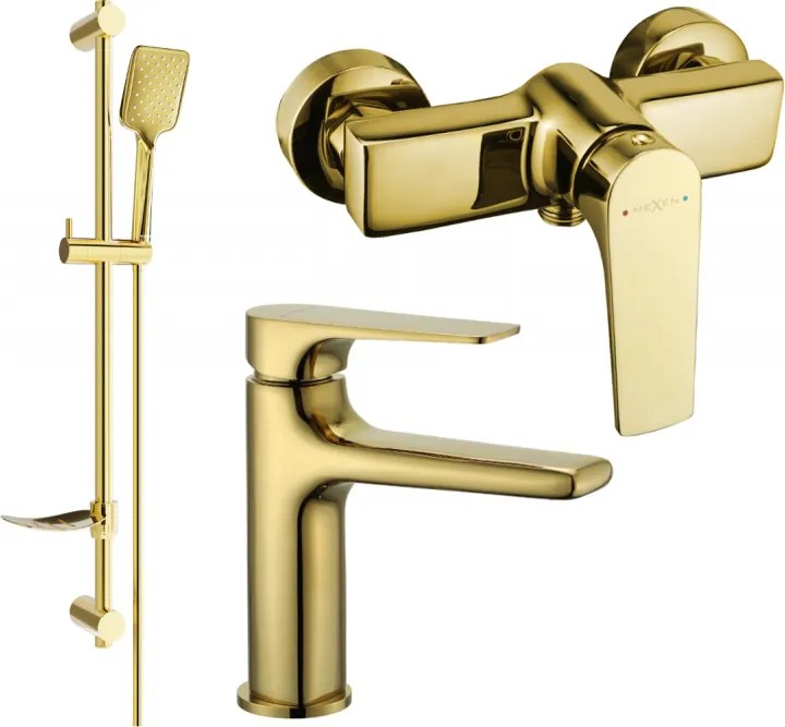 Mexen Lynx DF62 conjunto de duche, dourado - 745904DF62-50