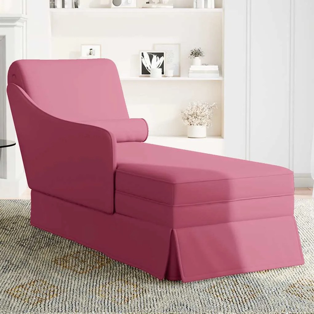 Chaise lounge c/ reforço/apoio de braços direito veludo