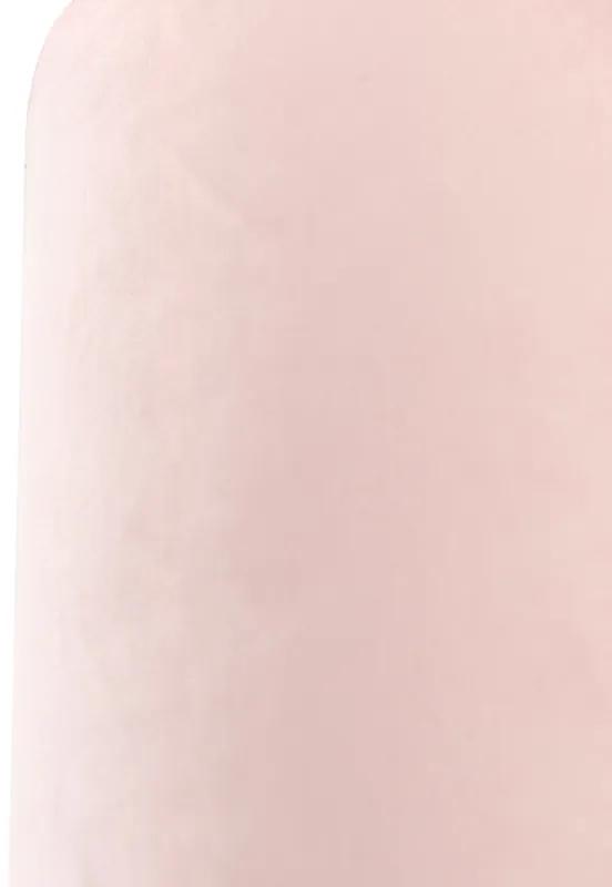 Abajur de veludo rosa 40/40/40 com interior dourado