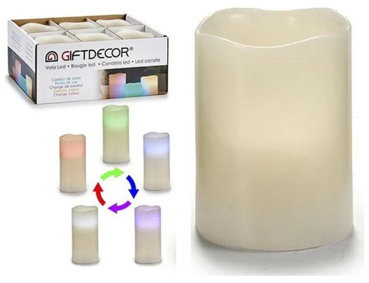 Vela LED Multicolor Branco (7,5 x 10 x 7,5 cm)