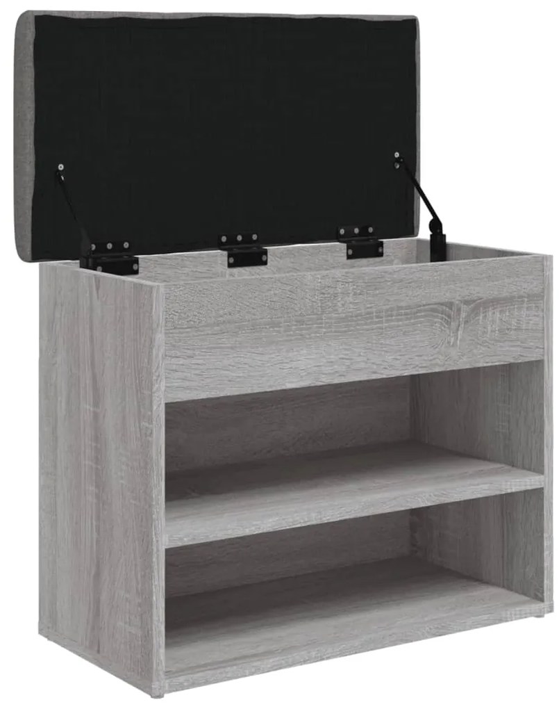 Banco sapateira 62x32x50 cm derivados madeira cinzento sonoma