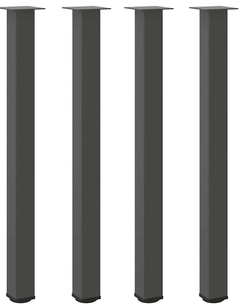 Pés para mesa de bar 4 peças antracite 110-112 cm aço