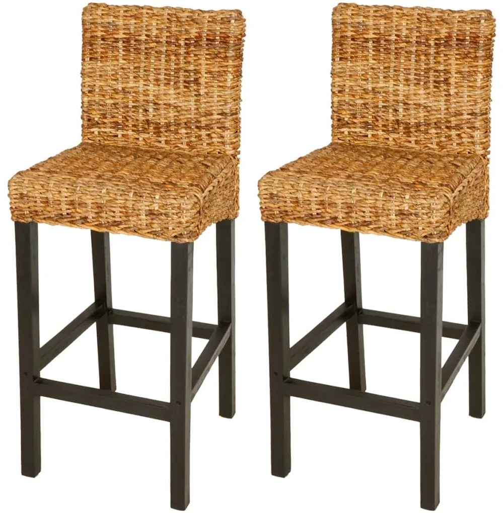 vidaXL Cadeiras de bar 2 pcs abacá
