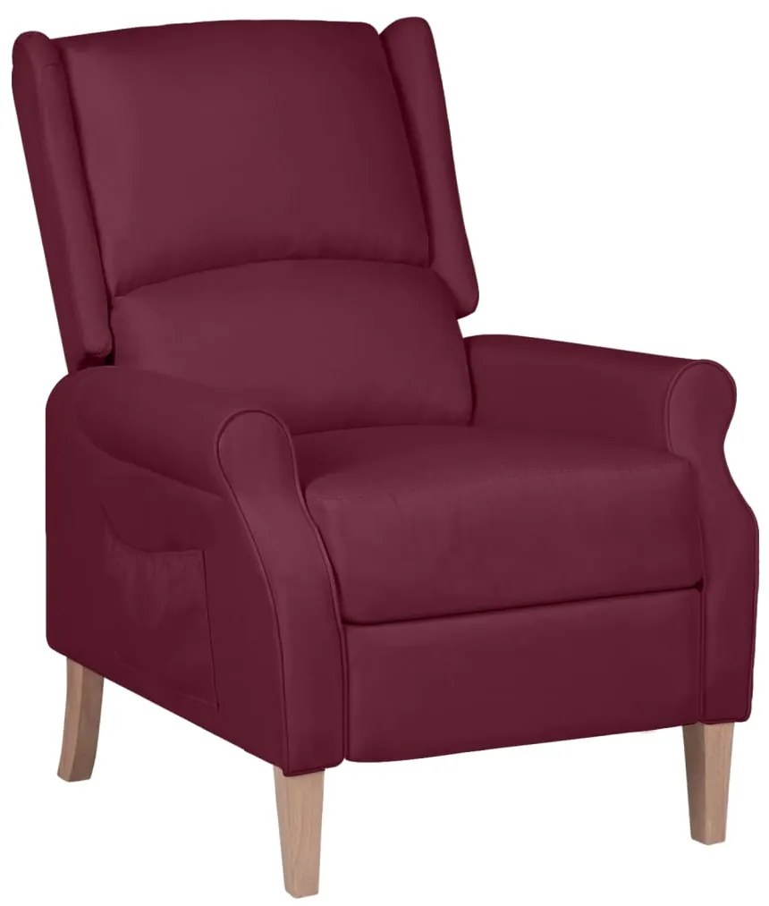 329265 vidaXL Poltrona reclinável tecido roxo