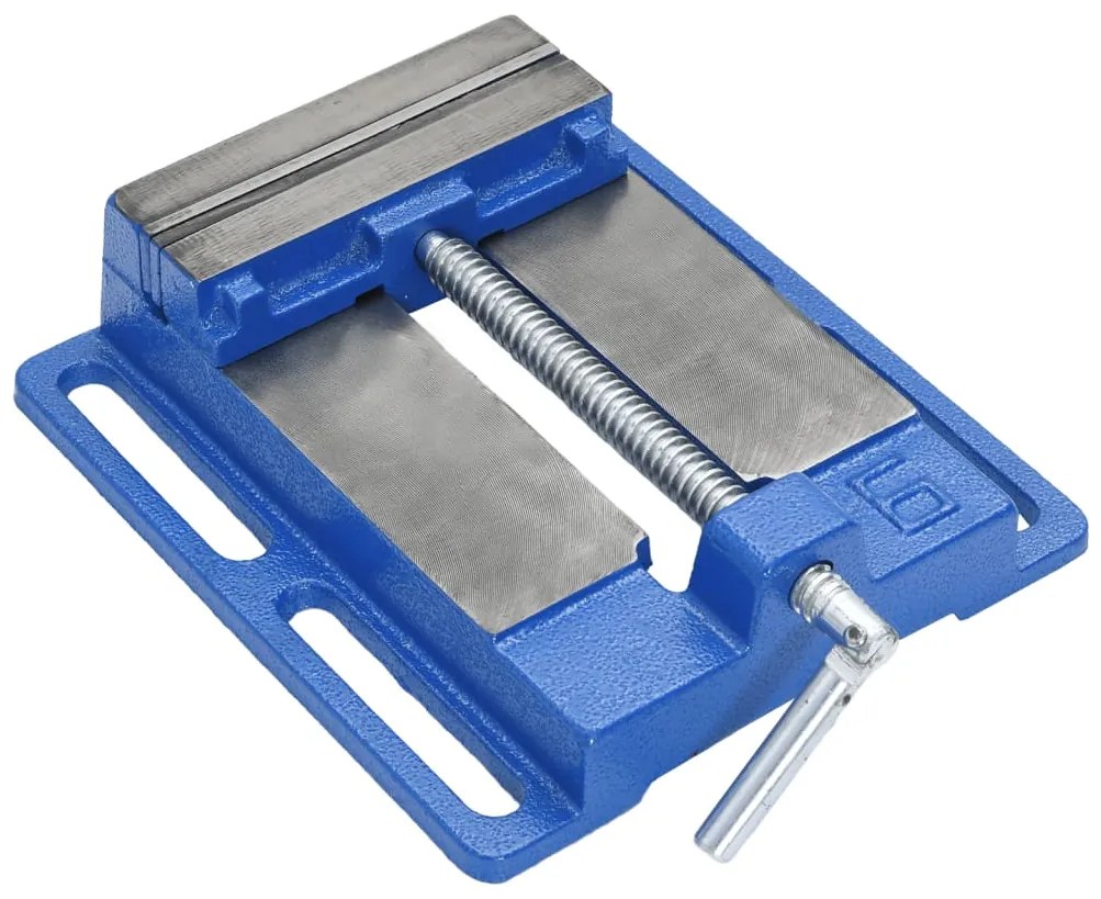 vidaXL Torno para furadora 150 mm ferro fundido azul