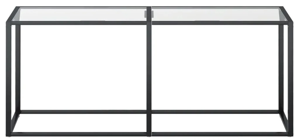 Mesa consola transparente 180x35x75,5 cm vidro temperado