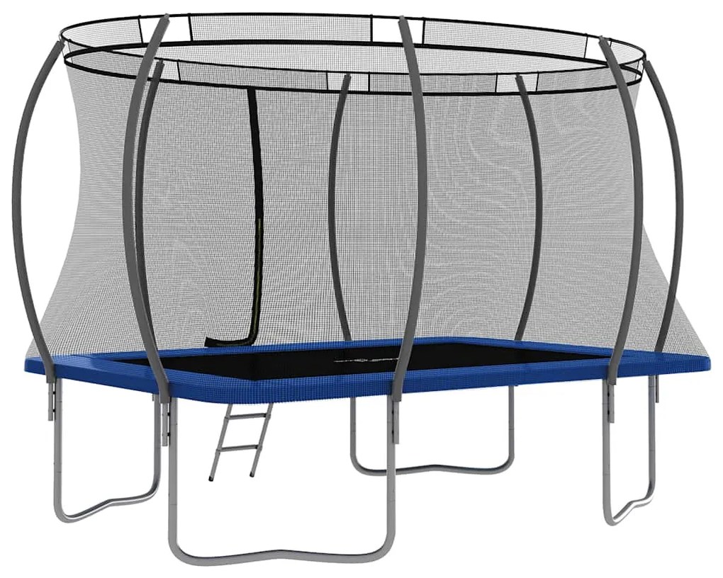 Conjunto de trampolim retangular 335x244x90 cm 150 kg