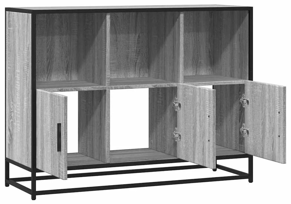 Aparador 100x35x76 cm derivados de madeira cinzento sonoma