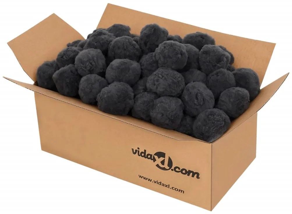 vidaXL Filtro de piscina remoção de odor bolas pretas 700g polietileno