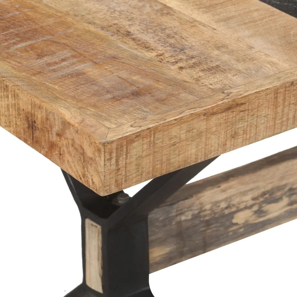 Mesa de jantar 160x80x76 cm madeira de mangueira áspera