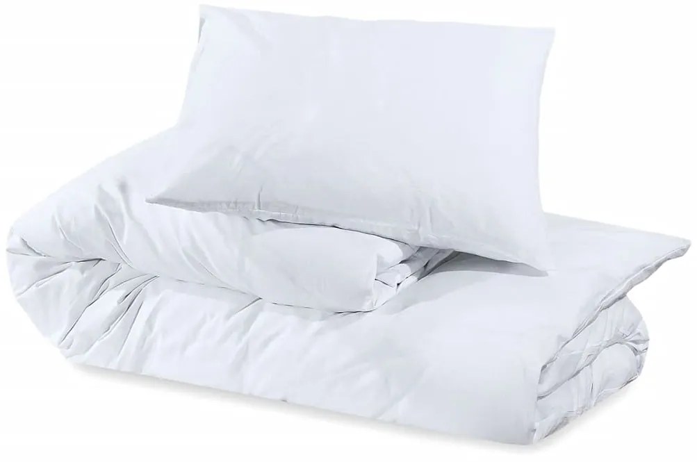 Conjunto de capa de edredão 200x220 cm algodão branco